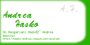 andrea hasko business card